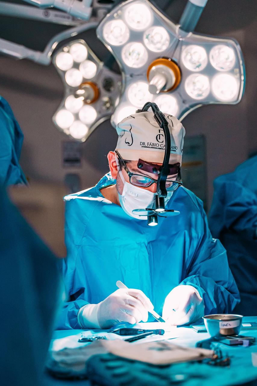 Dr. Fábio Capuano no dia da cirurgia